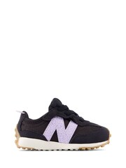New Balance Black/Purple Girls 327 Trainers - Image 1 of 5