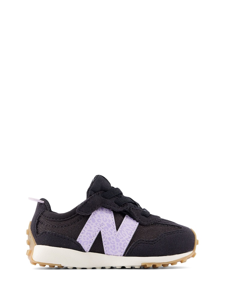 New Balance Black/Purple Girls 327 Trainers - Image 1 of 5