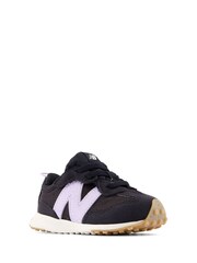 New Balance Black/Purple Girls 327 Trainers - Image 2 of 5