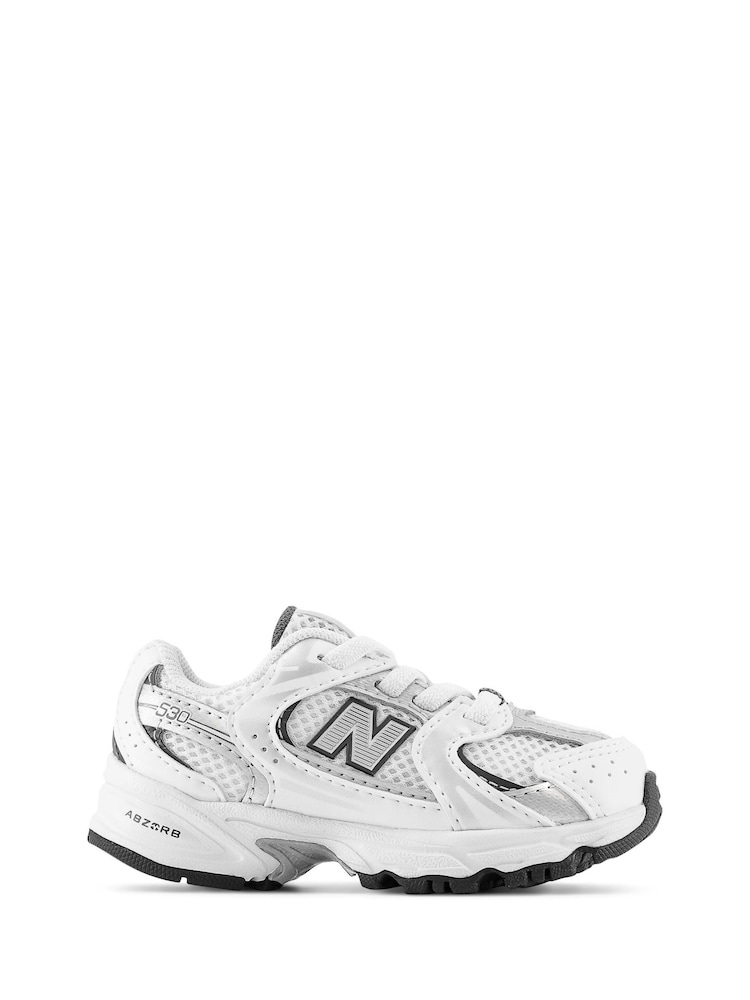New Balance White/Blue Girls 530 Trainers - Image 1 of 4