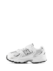 New Balance White/Blue Girls 530 Trainers - Image 2 of 4