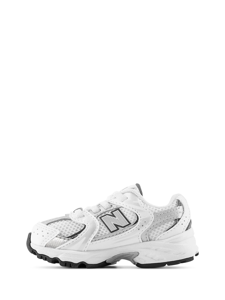 New Balance White/Blue Girls 530 Trainers - Image 2 of 4
