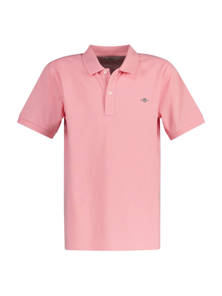 Rosa - GANT Kids Shield Logo Pique Polo Shirt - Imagen 1 de 2
