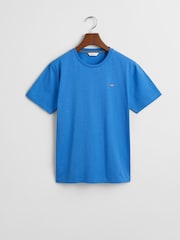 GANT Sky Blue Kids Shield Crew Neck Cotton T-Shirt - Image 1 of 1