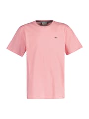 GANT Light Pink Kids Shield Crew Neck Cotton T-Shirt - Image 2 of 2