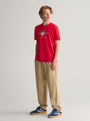 Розовый - GANT Archive Shield Teens T-Shirt - Изображение 3 из 5