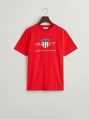 Розовый - GANT Archive Shield Teens T-Shirt - Изображение 5 из 5