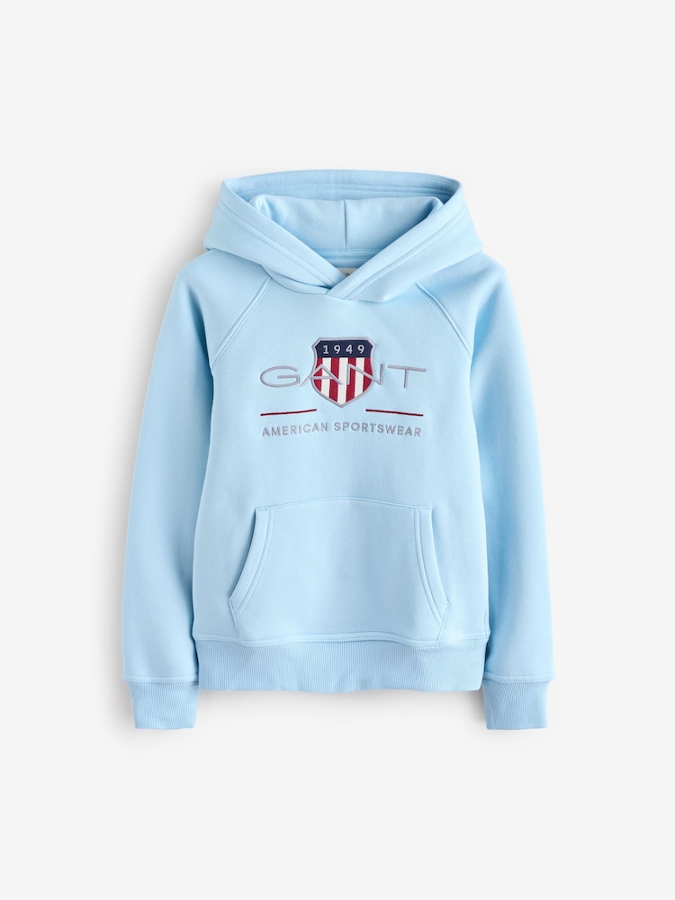 GANT Blue Kids Shield Logo Hoodie - Image 1 of 1