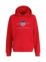 GANT Red Shield Hoodie - Image 1 of 2