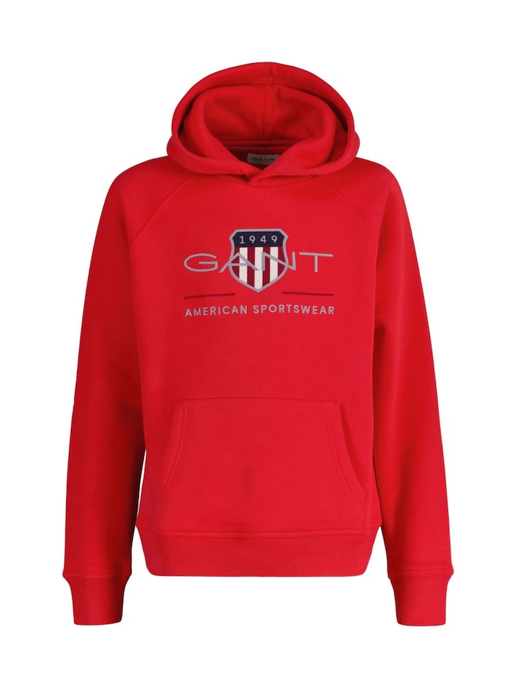 GANT Red Shield Hoodie - Image 1 of 2