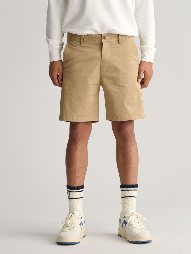 GANT Khaki Green Regular-Fit Chino Shorts - Image 1 of 6 GANT Khaki Green Regular-Fit Chino Shorts - Image 1 of 6