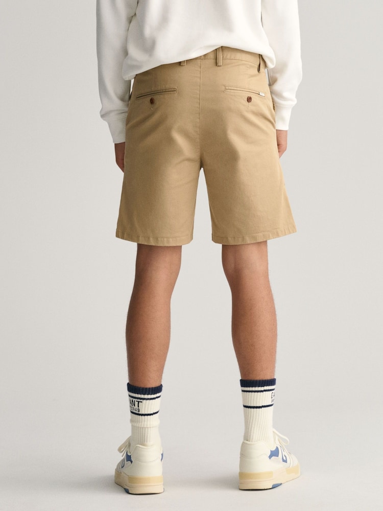 GANT Khaki Green Regular-Fit Chino Shorts - Image 2 of 6 GANT Khaki Green Regular-Fit Chino Shorts - Image 2 of 6