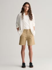 Зеленый хаки - Gant шорты чинос классического кроя - Изображение 5 из 6