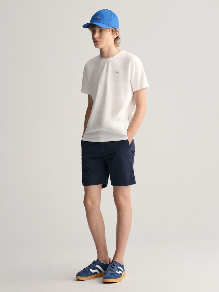 GANT Blue Regular-Fit Chino Shorts - Image 3 of 5