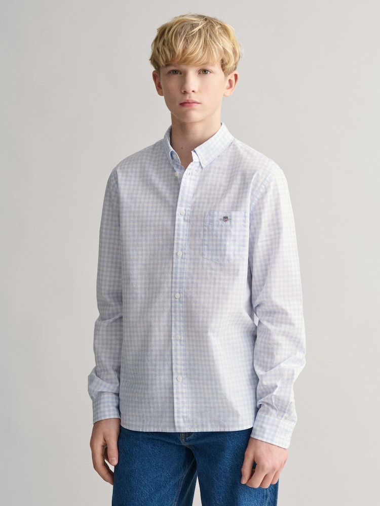 GANT Blue Kids Gingham Check Shirt - Image 1 of 5