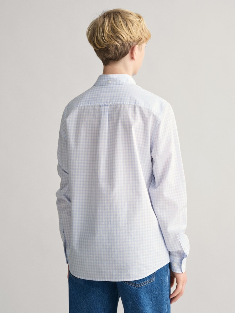 GANT Blue Kids Gingham Check Shirt - Image 2 of 5
