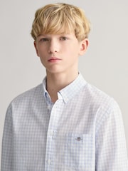 GANT Blue Kids Gingham Check Shirt - Image 4 of 5