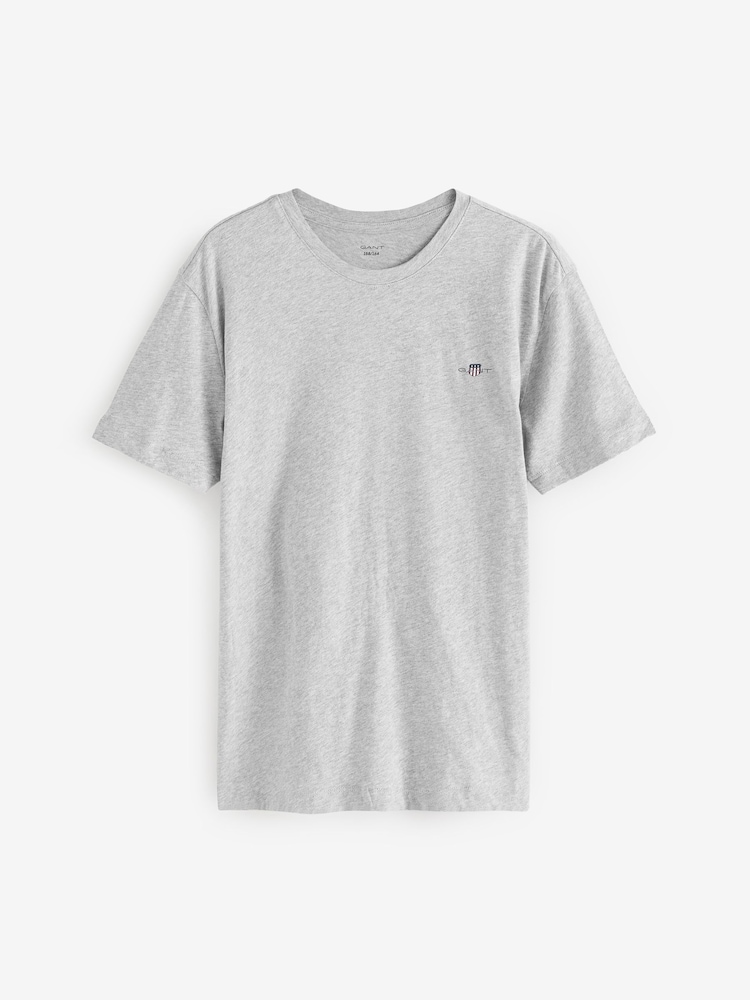 Grau - GANT Crew Neck 100% Cotton T-Shirts 2 Pack - Bild 4 von 4