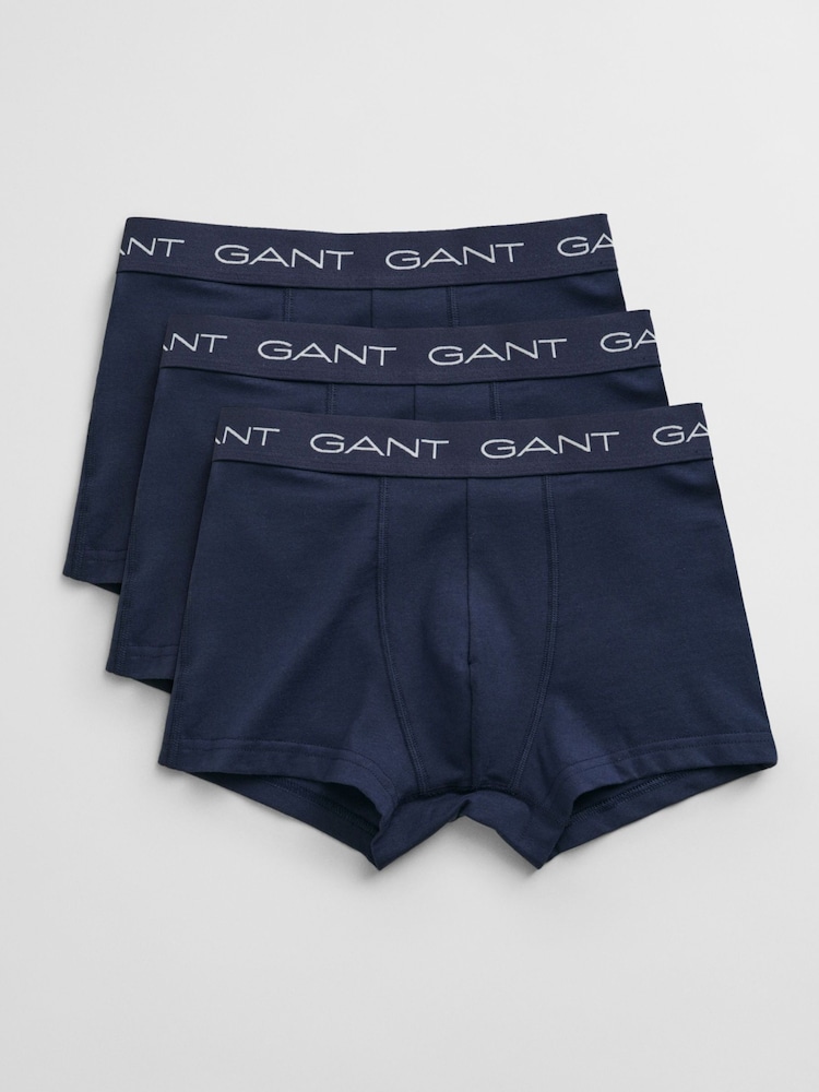 GANT Blue Boxers 3 Pack - Image 1 of 2