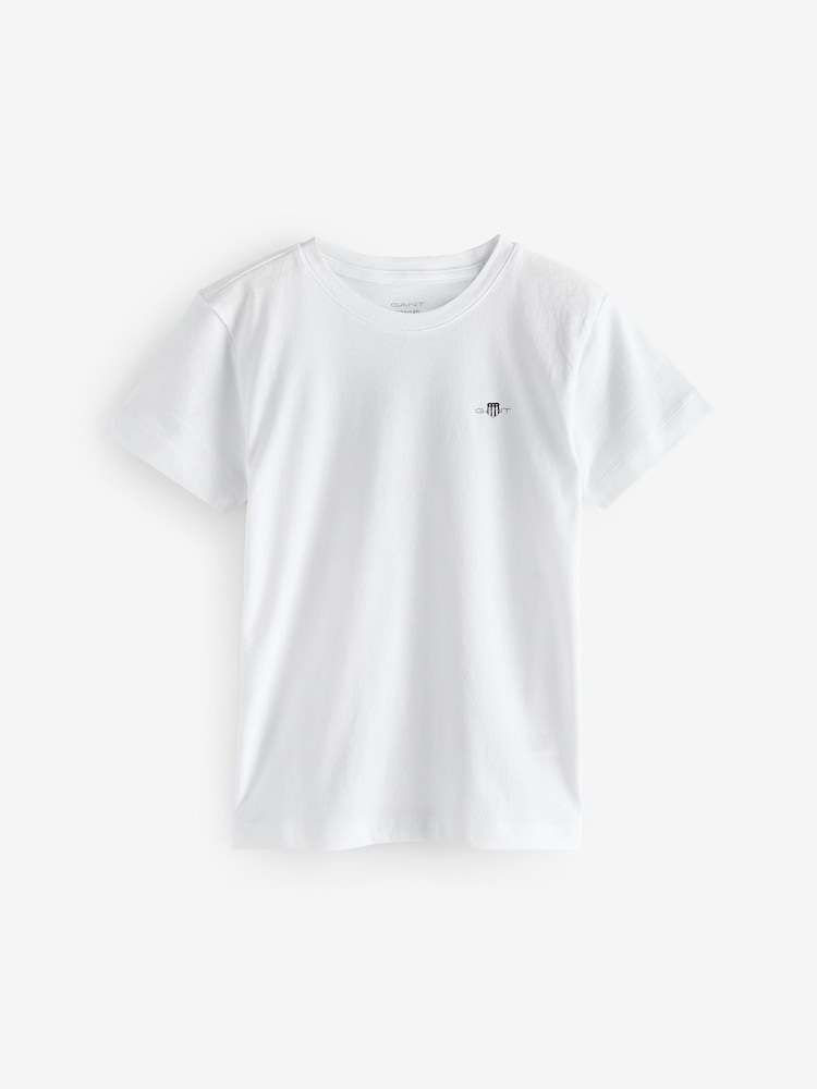 GANT Navy Crew Neck 100% Cotton T-Shirts 2 Pack - Image 3 of 3