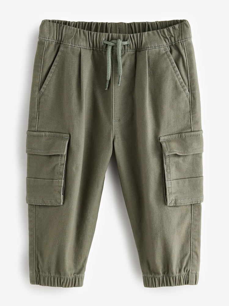 Khaki Green Pull On Cargo Trousers - Image 1 of 1