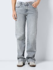 NOISY MAY Grey 100% Cotton Wide Leg Jeans - Image 1 of 5
