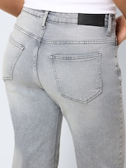 NOISY MAY Grey 100% Cotton Wide Leg Jeans - Image 5 of 5