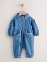 Blue Baby Denim Romper (0mths-2yrs) - Image 3 of 9
