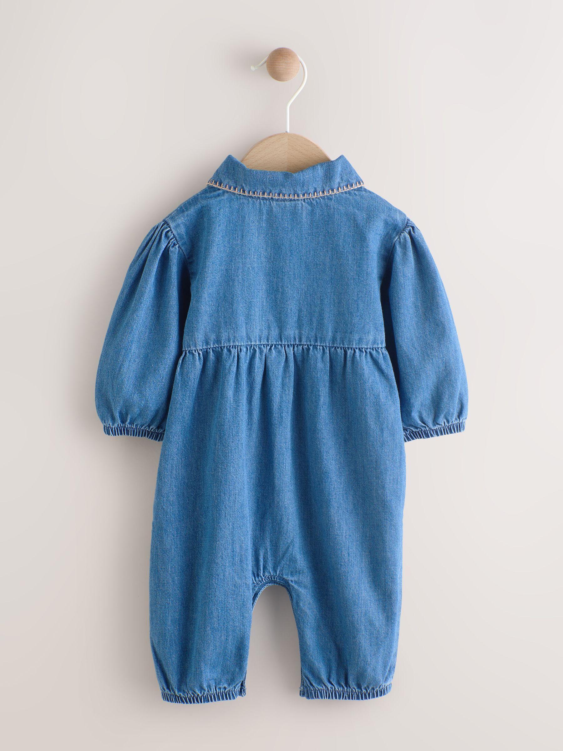 Buy Blue Baby Denim Romper (0mths-2yrs) from Next USA