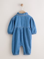 Blue Baby Denim Romper (0mths-2yrs) - Image 4 of 9