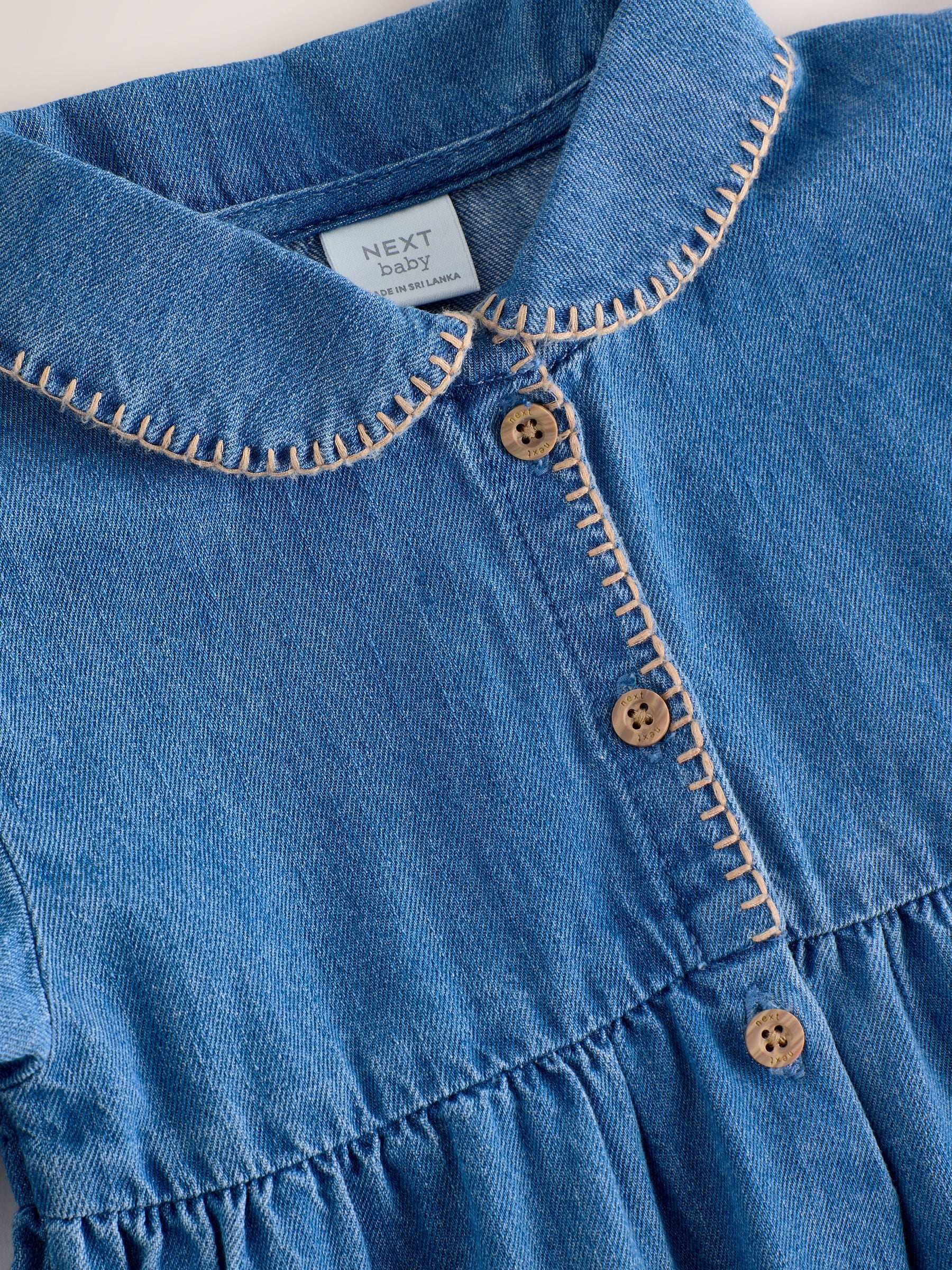 Buy Blue Baby Denim Romper (0mths-2yrs) from Next USA