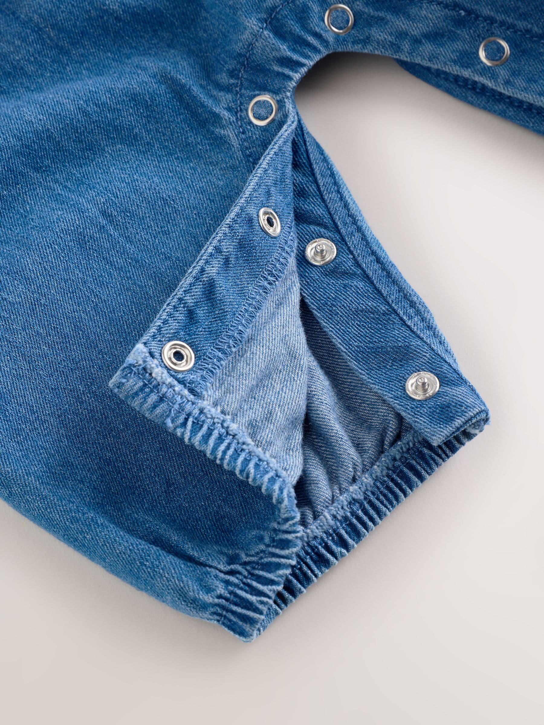 Buy Blue Baby Denim Romper (0mths-2yrs) from Next USA