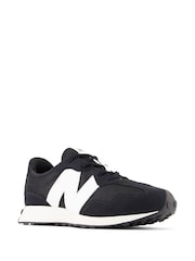 New Balance Black/White Boys 327 Trainers - Image 3 of 8