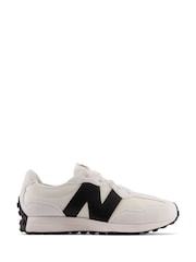 New Balance White/Black Boys 327 Trainers - Image 1 of 10