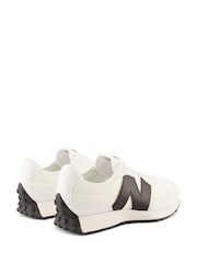New Balance White/Black Boys 327 Trainers - Image 2 of 10