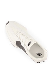 New Balance White/Black Boys 327 Trainers - Image 4 of 10