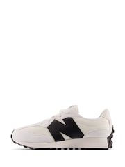 New Balance White/Black Boys 327 Trainers - Image 7 of 10