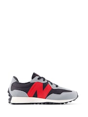 New Balance Black/Red Boys 327 Trainers - Image 1 of 5