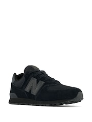 New Balance Black Boys 574 Trainers - Image 3 of 6
