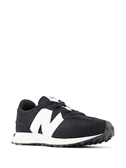 New Balance Black/White Boys 327 Trainers - Image 4 of 7