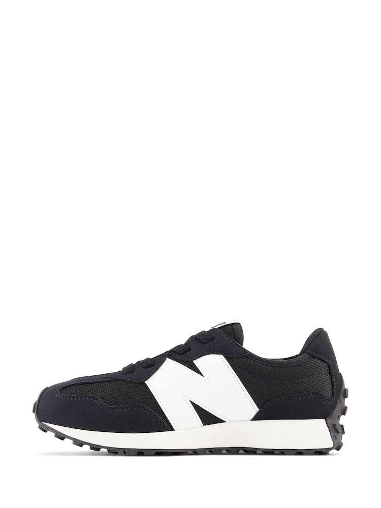 New Balance Black/White Boys 327 Trainers - Image 7 of 7