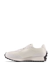 New Balance White/Black Boys 327 Trainers - Image 9 of 11
