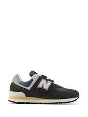 New Balance Black Boys 574 Trainers - Image 1 of 13