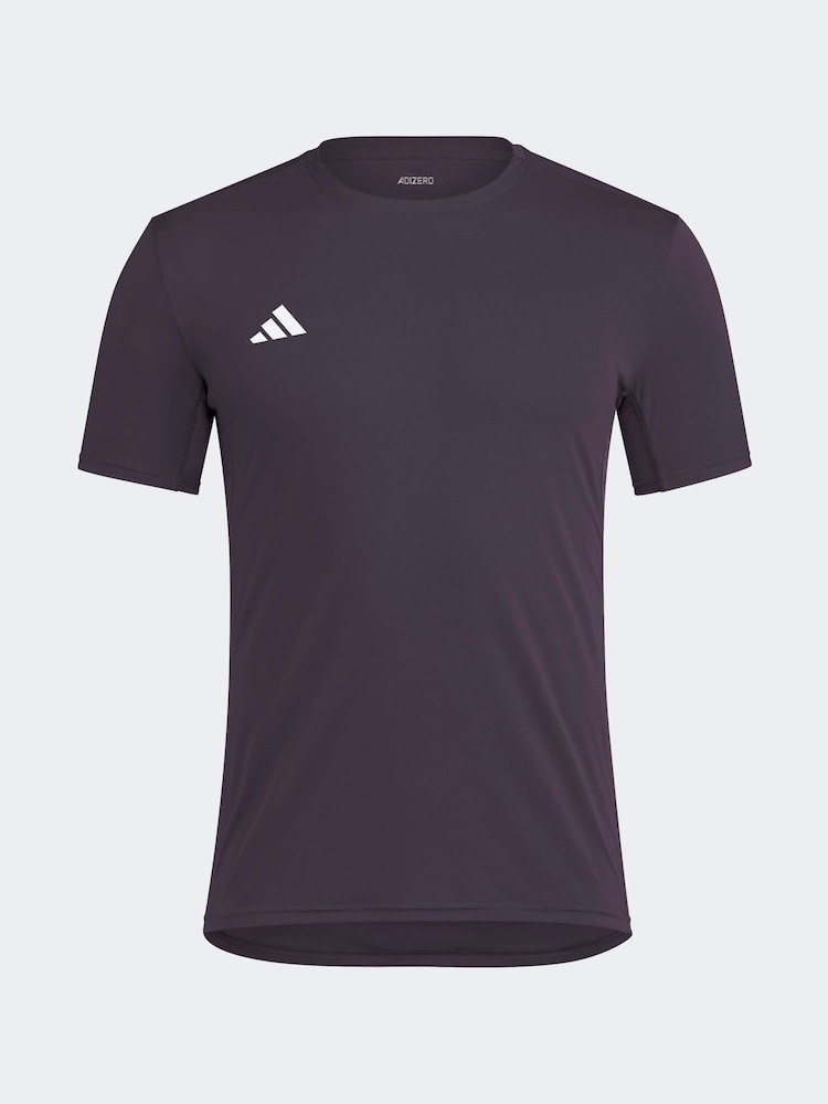 adidas Purple Adizero Essentials Running T-Shirt - Image 1 of 2