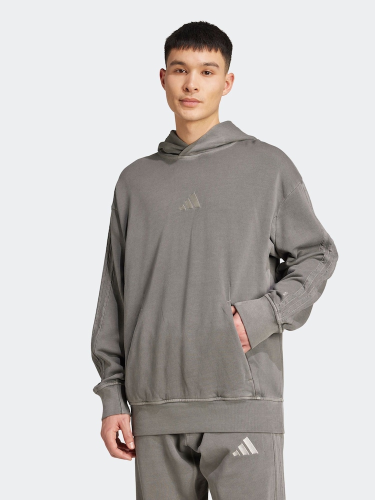 adidas Black ALL SZN French Terry Washed Hoodie - Image 1 of 6 adidas Black ALL SZN French Terry Washed Hoodie - Image 1 of 6