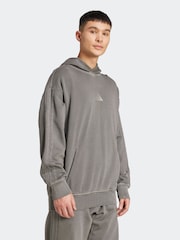 adidas Black ALL SZN French Terry Washed Hoodie - Image 3 of 6