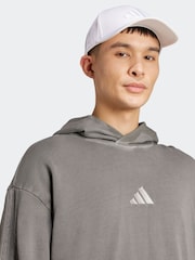 adidas Black ALL SZN French Terry Washed Hoodie - Image 4 of 6