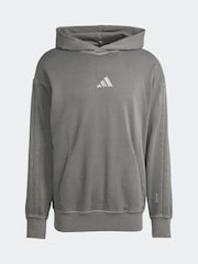 adidas Black ALL SZN French Terry Washed Hoodie - Image 6 of 6