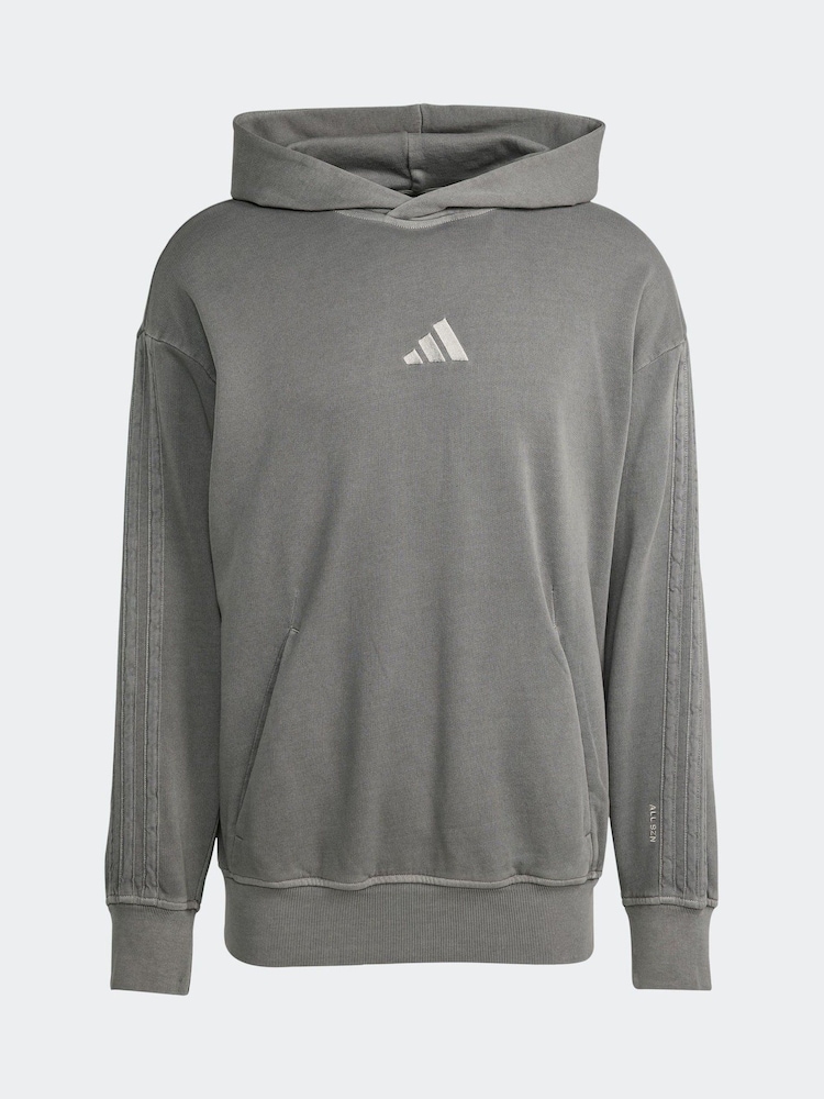 adidas Black ALL SZN French Terry Washed Hoodie - Image 6 of 6 adidas Black ALL SZN French Terry Washed Hoodie - Image 6 of 6