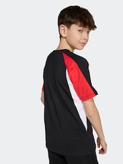 adidas Black/Red Seasonal Essentials Colorblock T-Shirt Kids - Image 5 of 5